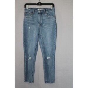 Ashley Mason Distressed Light Wash Jeans 9 Skinny High Rise Casual